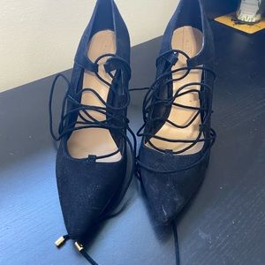 Aldo lace-up black heels (7.5)